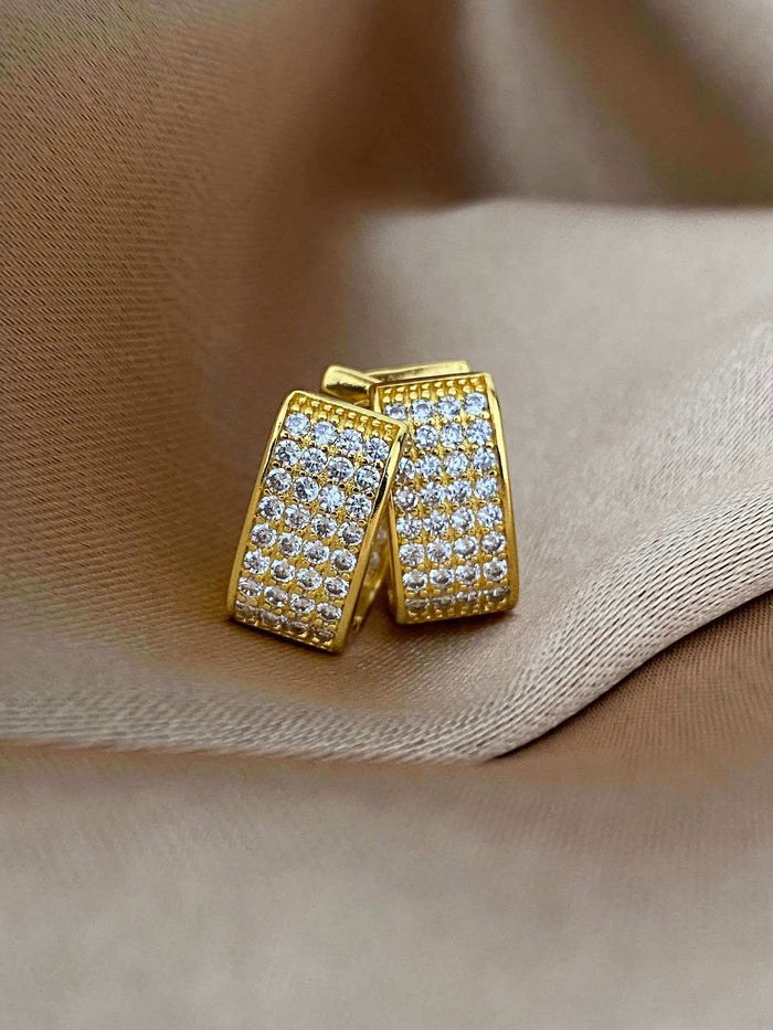 GRANDE ODALISQUE Gold Crystal Earrings