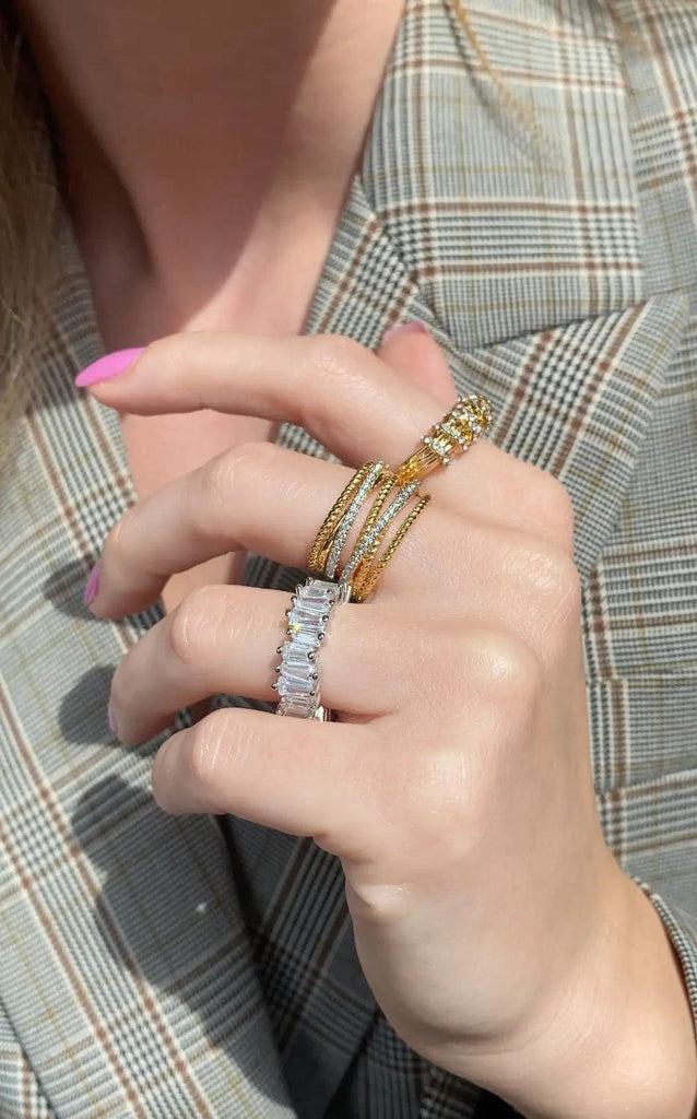 ESTELLE Stackable Baguette Shine Bright Ring - Saint Luca Jewelry