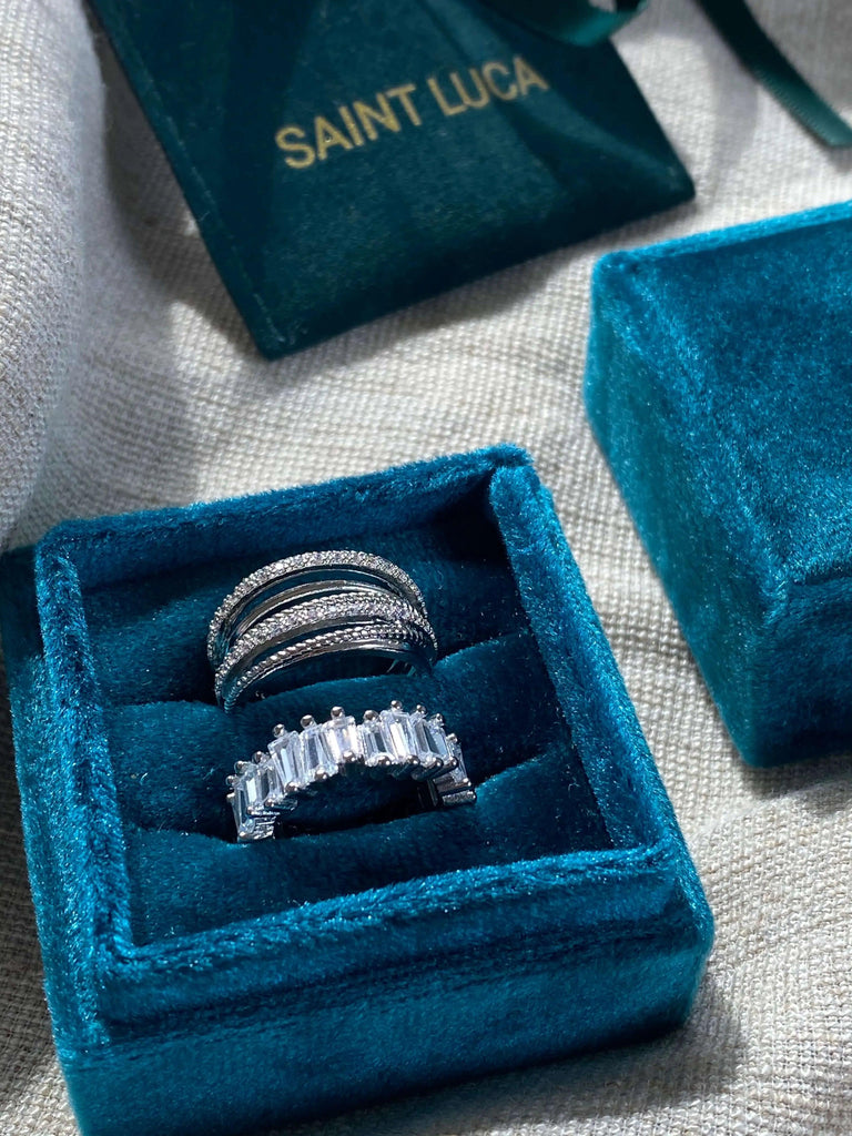 ESTELLE Stackable Baguette Shine Bright Ring - Saint Luca Jewelry