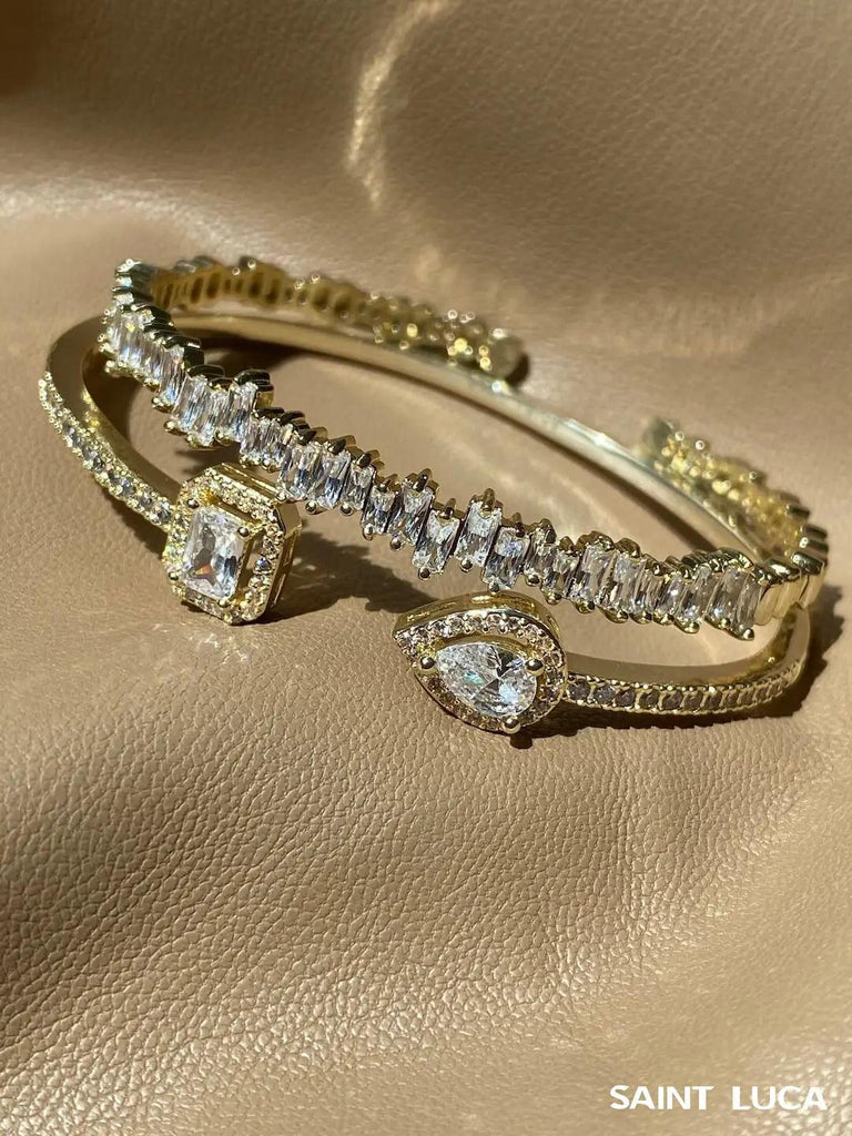MADONNA GOLD Crystal Cuff Saint Luca Jewelry