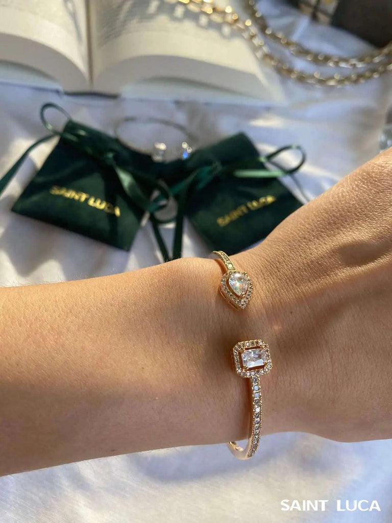 MADONNA GOLD Crystal Cuff Saint Luca Jewelry