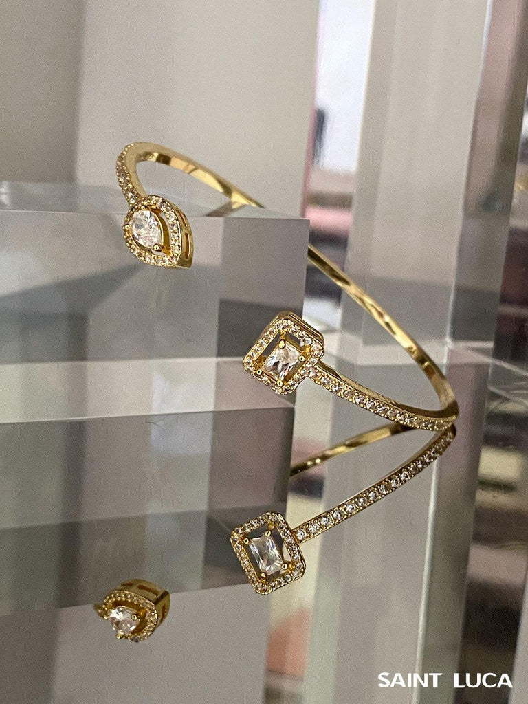 MADONNA SET Crystal Cuff Saint Luca Jewelry