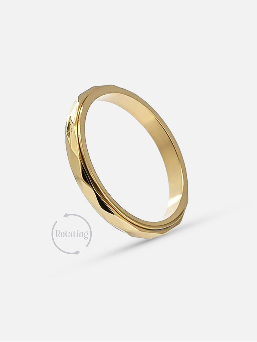 REVOLVE BAND Unisex Gold Spinning Ring – Saint Luca Jewelry