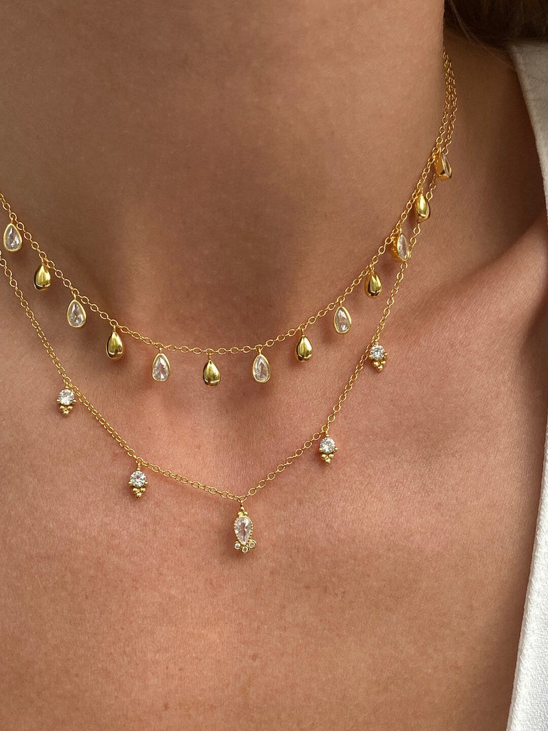 18K TRÉSOR de Symphony Couture Gold Crystal Necklace - Saint Luca Jewelry