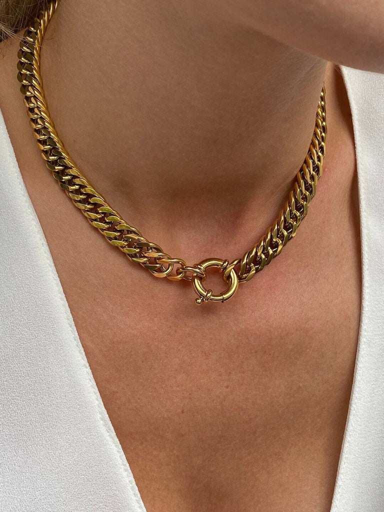 NIGHT FLOW Gold Chain Necklace - Saint Luca Jewelry