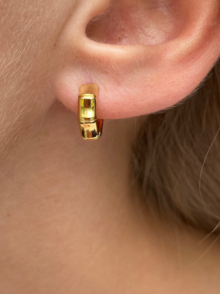 BABILON GOLD Small Hoop Earrings - Saint Luca Jewelry