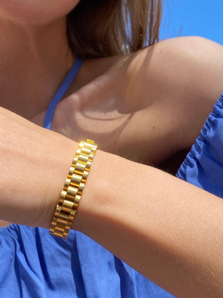 ODYSSEY de ENCHAIN Gold Link Bracelet - Saint Luca Jewelry