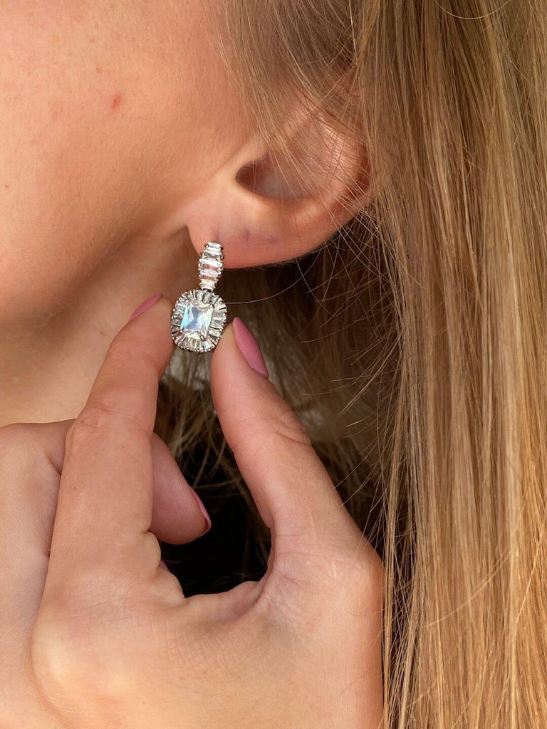 CLEMENTINE ATELIER Drop Baguette Earrings - Saint Luca Jewelry