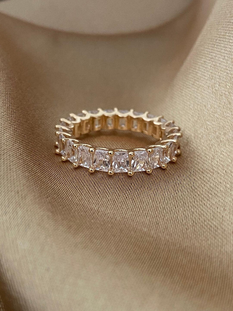 ESTELLE Gold Stackable Baguette Ring - Saint Luca Jewelry