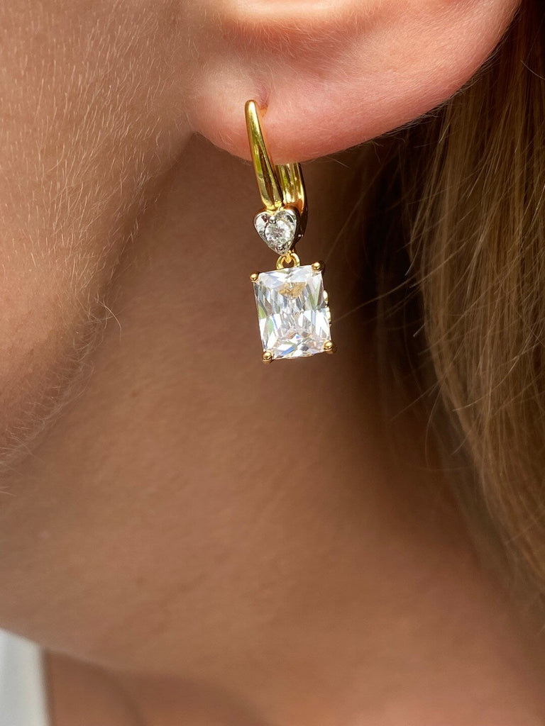 SEYMOUR de MAXIMALISTE DIAMANTE Gold Heart Earrings - Saint Luca Jewelry