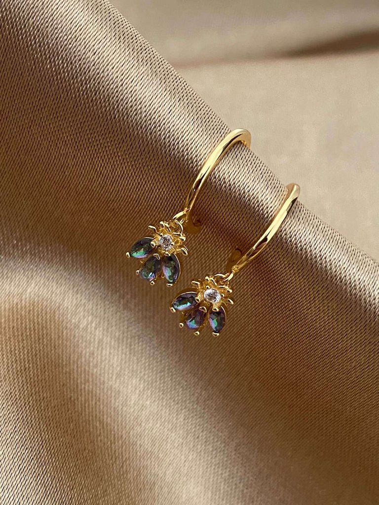 18K BEE de Symphony Couture Colorful Crystal Earrings - Saint Luca Jewelry