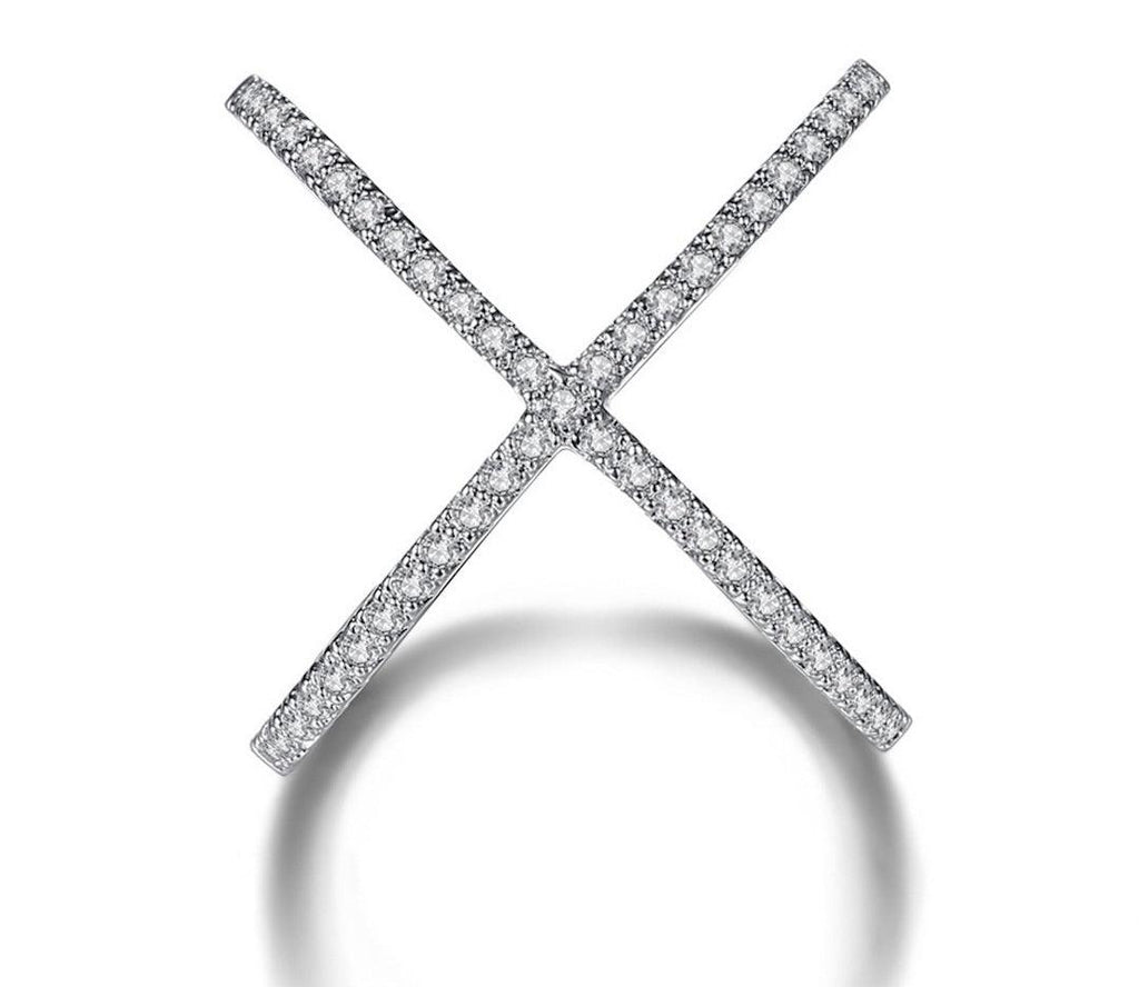 BRIELLE SILVER Moder Crystal Ring - Saint Luca Jewelry