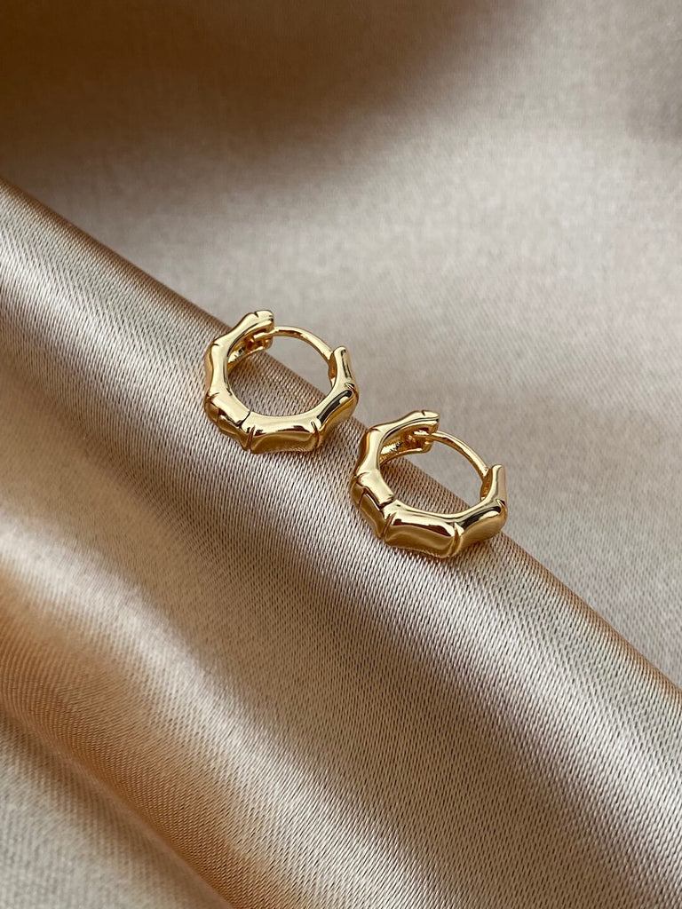 BABILON GOLD Small Hoop Earrings - Saint Luca Jewelry