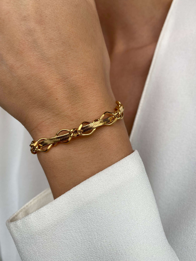 CINDY de ENCHAIN GOLD Bracelet - Saint Luca Jewelry