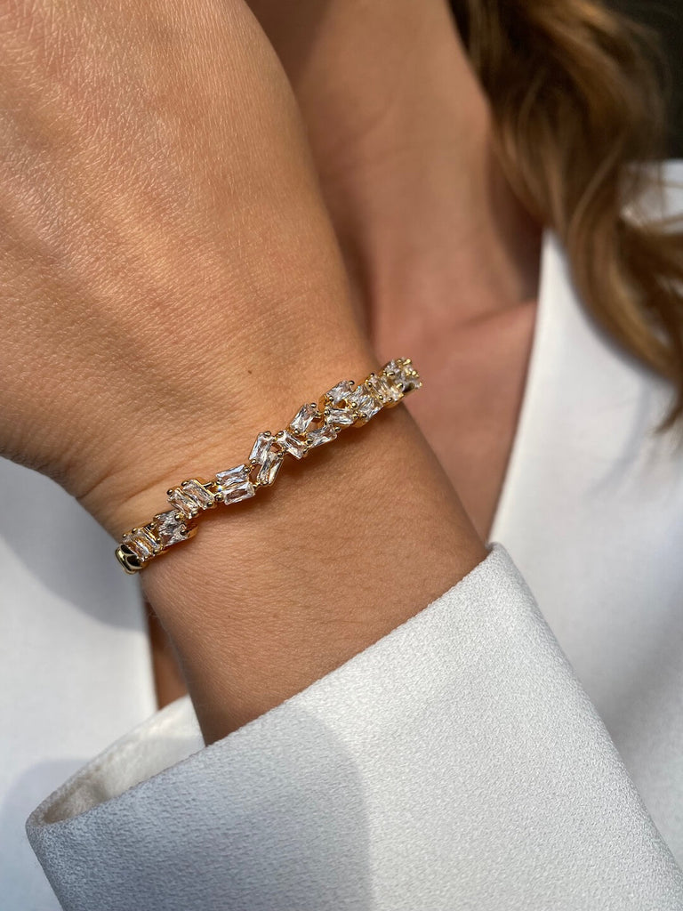 GRACE GOLD Crystal Adjustable Bracelet - Saint Luca Jewelry
