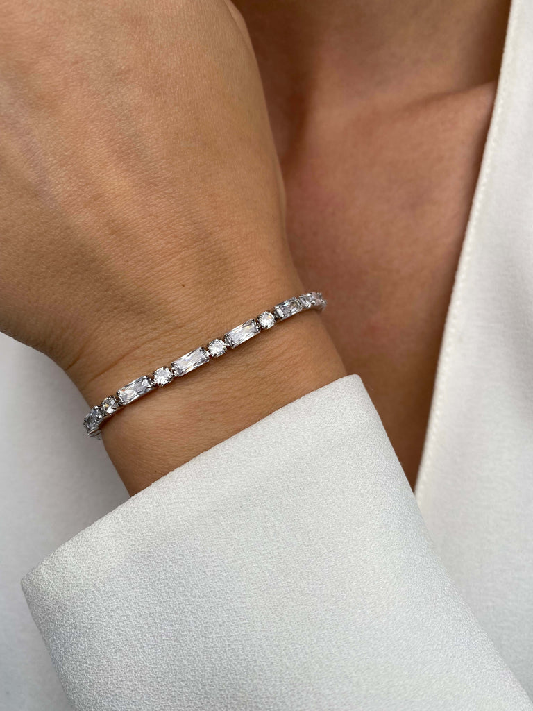 MONTALE SILVER Crystal Adjustable Bracelet - Saint Luca Jewelry