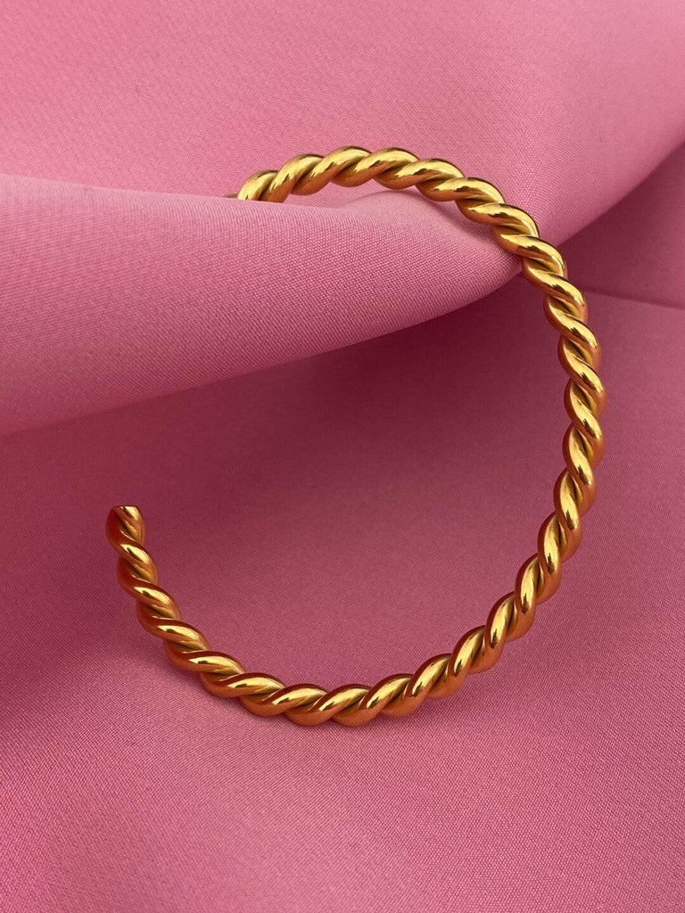 DISFRUTO GOLD Twisted Bracelet - Saint Luca Jewelry