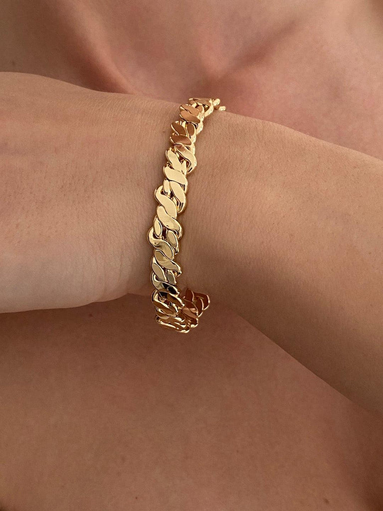 MATERA GOLD Twisted Cuff Bangle - Saint Luca Jewelry