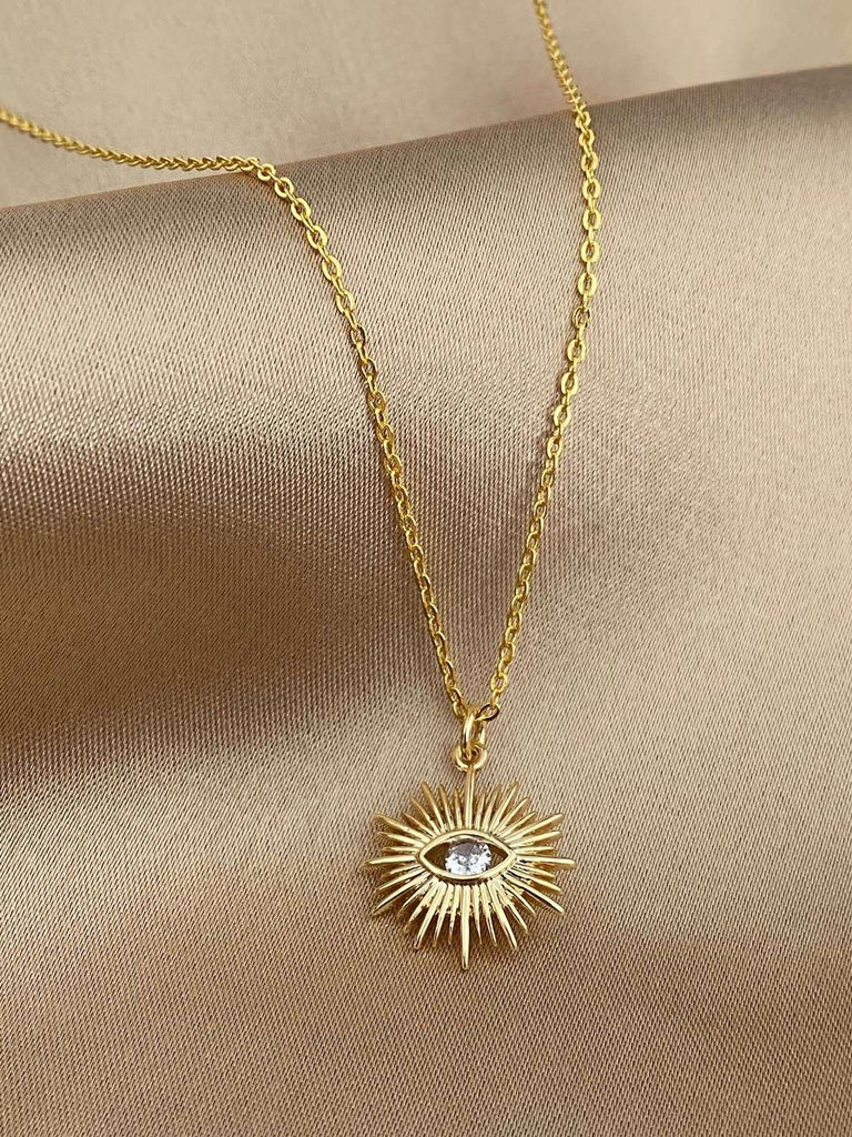 TERESA Gold Evil Eye Charms Necklace - Saint Luca Jewelry