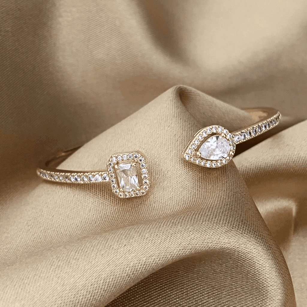 MADONNA GOLD Crystal Cuff - Saint Luca Jewelry