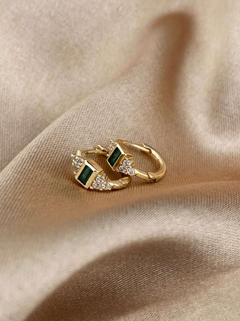 BENETTI de EMERALD ATELIER Gold Small Huggies Earrings - Saint Luca Jewelry