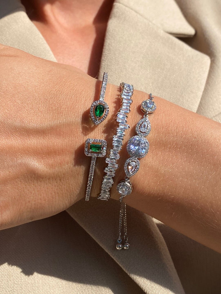 MADONNA EMERALD Crystal Cuff - Saint Luca Jewelry