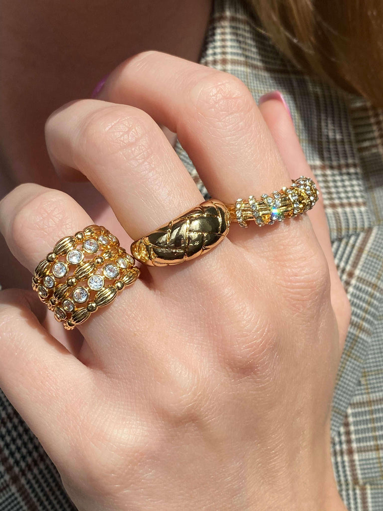 VERONA Gold Diamante Ring - Saint Luca Jewelry