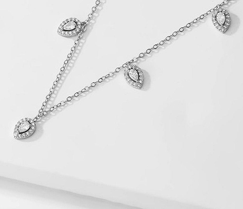 NOVA Crystal Drops Choker Necklace - Saint Luca Jewelry