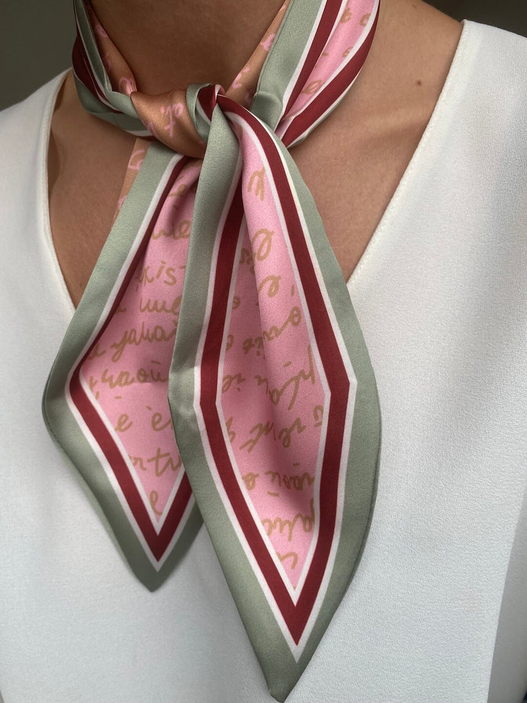 LE POEME Small Pink Color Scarf - Saint Luca Jewelry