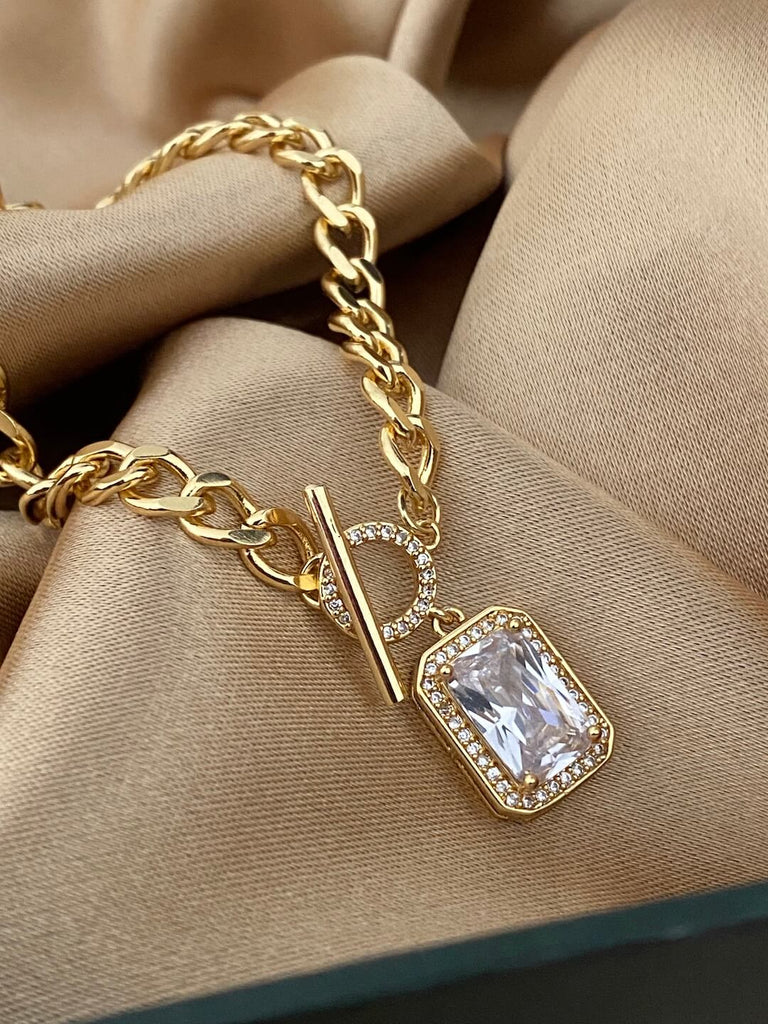 MANIFESTO de ENCHAIN Gold Crystal Bracelet - Saint Luca Jewelry