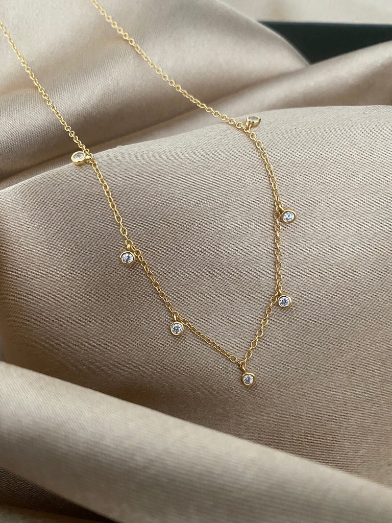 18K LUCIANI de Symphony Couture Gold Crystal Necklace - Saint Luca Jewelry