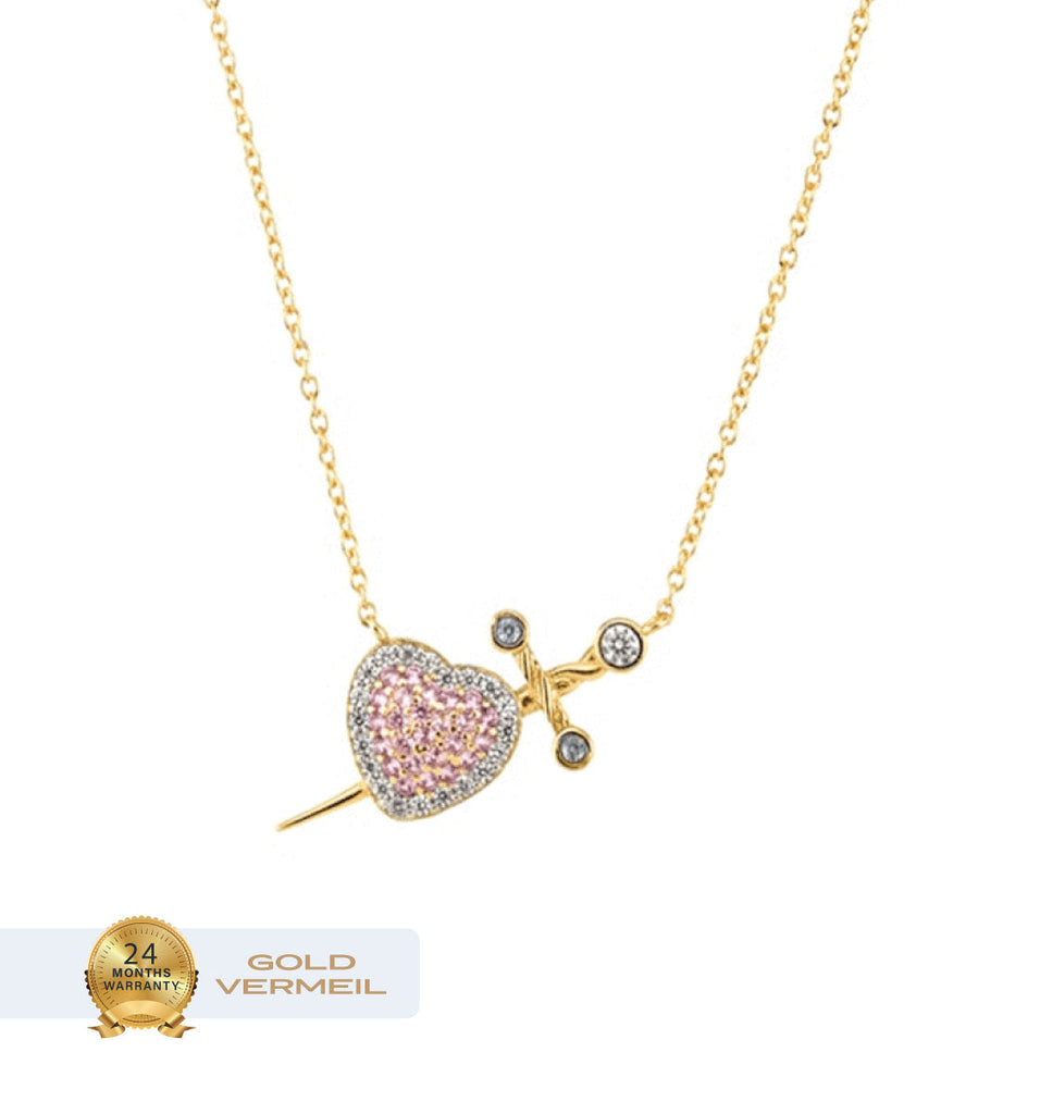 18K MA CHERIE GOLD de Symphony Couture Heart Chain Necklace - Saint Luca Jewelry